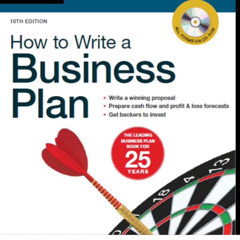 How to write a business plan book