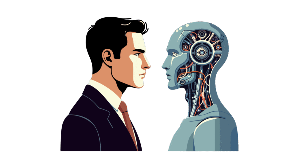 Human face to Face with Robot AI