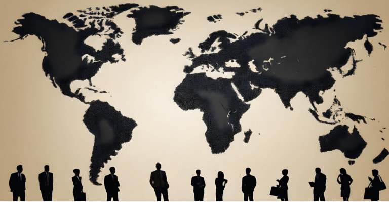 World Map with career coaches below