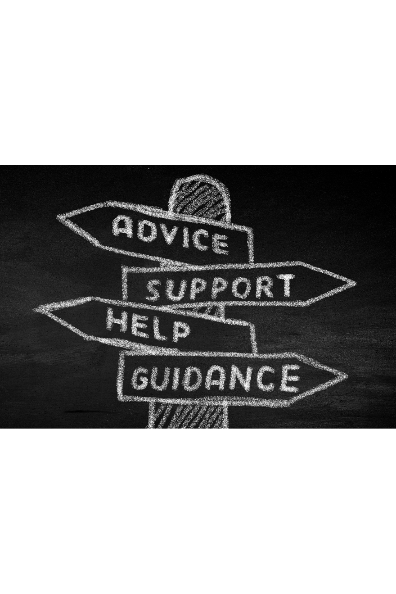 Sign post for advice and support