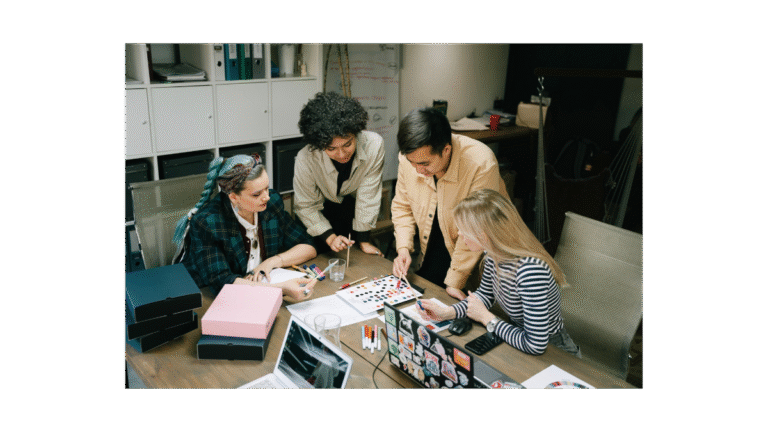 A group of Technology workers with their Manager