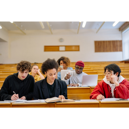 Group of students being taught Career coaching