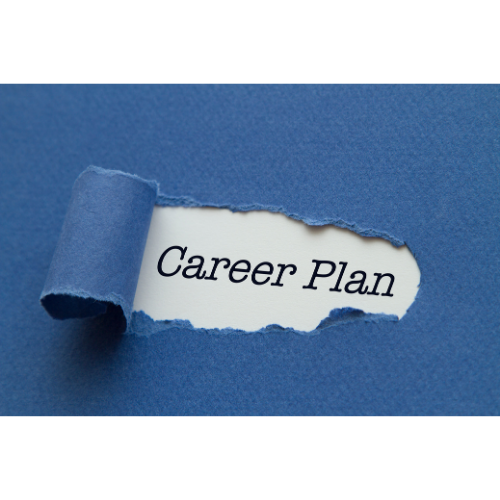 A Blue envelope with Career Plan showing underneath