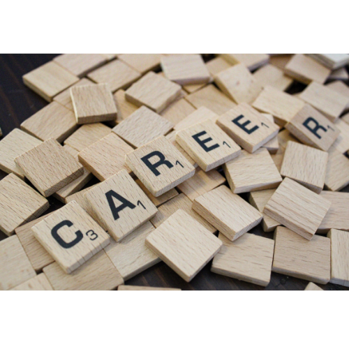 Career written In scrabble letter blocks