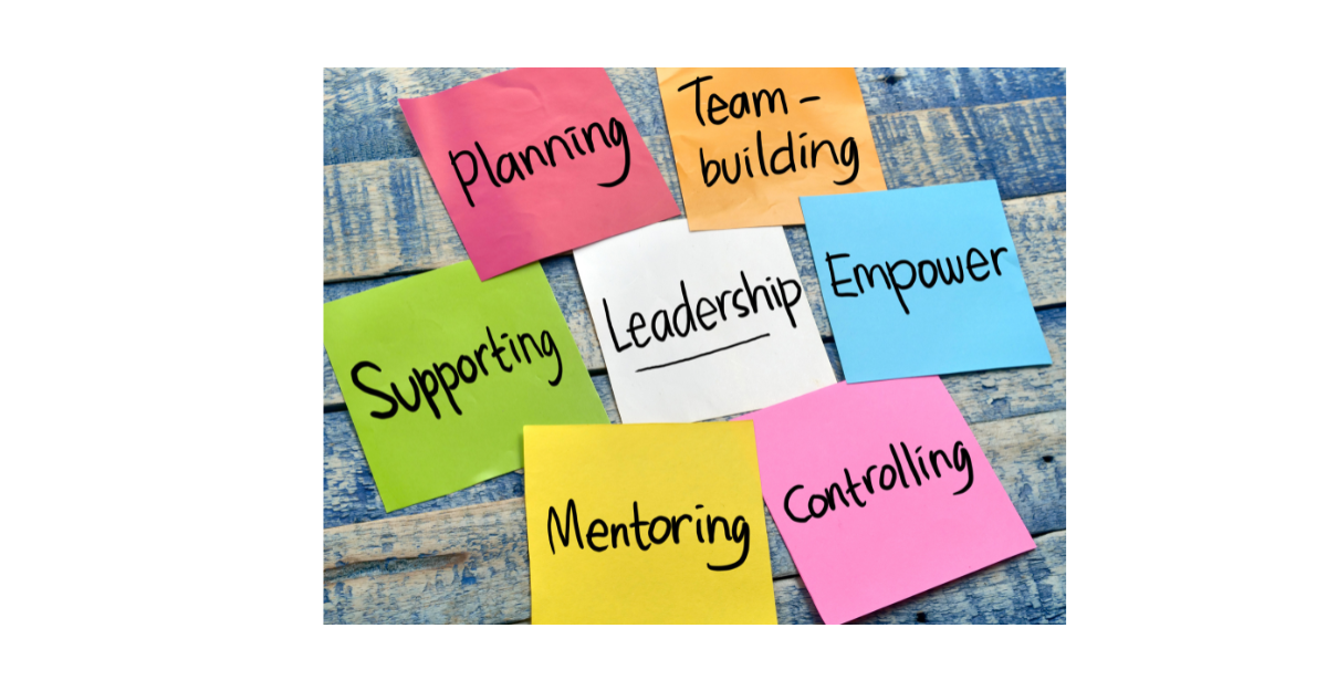 Leadership coaching on post it notes